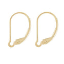 10pcs 925 Sterling Silver Interchangeable Leverback Earring Hooks, Real 18K Yellow Gold Plated, 17mm, SS7-2