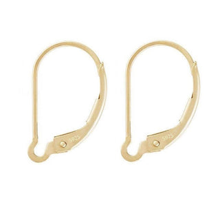 10pcs 925 Sterling Silver Interchangeable Leverback Earring Hooks, Real 18K Yellow Gold Plated, 17mm, SS7-2
