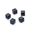 24pcs Adabele Austrian Faceted Cube Crystal Beads #5601, Jet Black, Size Selections: 4mm/6mm/8mm