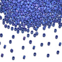 30g Miyuki Delica 11/0 Seed Beads, Opaque Matte Rainbow Cobalt DB880