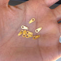 20pcs Real Yellow Gold Plated Sterling Silver Teardrop Chain End Tab, Quality Tags, 8.5mm, Small, SS329-2