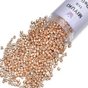 7.5g Miyuki Delica 11/0 Seed Beads, Opaque Galvanized Apricot Gold DB411