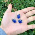 10pcs Grade A September Sapphire Blue Oval Birthstone Charm Drops, 18K Yellow Gold Plated Brass, 18x13mm, CCP6-G9