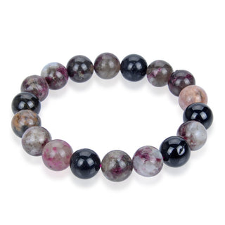 1 Strand Stretch Natural Multi-color Tourmaline Beaded Gemstone Bracelet, 8mm Bead, Length Selections: 7 inch/7.5 inch/8 inch/8.5 inch