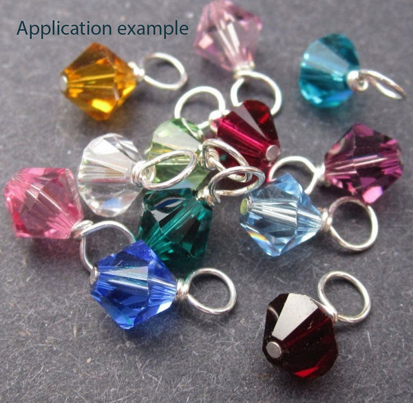 2 Sets/24pcs Mixed Austrian Birthstone Bicone Crystal  Beads, 8mm, Hole ID 1mm, BB1