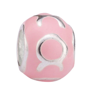 925 Sterling Silver Taurus Zodiac Sign Bead Charm Pink Enamel, Compatible with Pandora All Other...