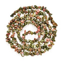 Natural Unakite Jasper Gemstone Chip Beads, Free Form, 5mm-8mm, Hole ID 1mm, 1 Strand/31 Inch, GZ1-27