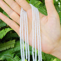 Natural Opal White Quartz Gemstone Faceted Rondelle Beads, 4x2mm/Small, Hole ID 0.9mm, 14 Inch/1 Strand, GH1R-15