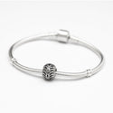 1pc Solid 925 Sterling Silver Interconnectedness Continuity Bead Charm, Compatible with Pandora All Other Charm Bracelet, EC240