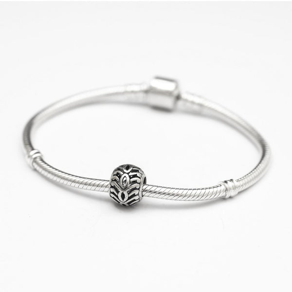 1pc Solid 925 Sterling Silver Interconnectedness Continuity Bead Charm, Compatible with Pandora All Other Charm Bracelet, EC240