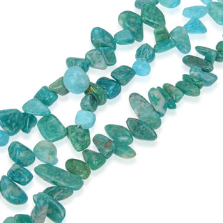 Natural Amazonite Gemstone Petal Keishi Beads, Irregular, 10mm-20mm, Hole ID 1mm, 1 Strand/15 Inch, GZ6-45