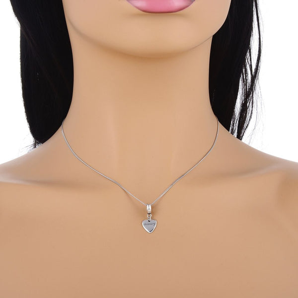 1pc Real 925 Sterling Silver Bravery Love Heart Bead Charm Pendant, Compatible with Pandora All Other Charm Bracelets, EC4-D7
