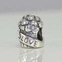 1pc Solid 925 Sterling Silver Flower Bouquet Charm Love Bead Charm, Compatible with Pandora All Other Charm Bracelet, EC151