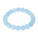 1 Strand Stretch Natural Blue Aquamarine Beaded Gemstone Bracelet, 8mm Bead, Length Selections: 7 inch/7.5 inch/8 inch/8.5 inch