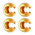 100pcs Tarnish Resistant Crimp Bead Knot Cover, 18K Yellow Gold Plated Brass, Size Selections: 3mm/4mm/5mm/6mm