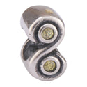 Real 925 Sterling Silver Charm, November Birthstone Bead, Cubic Zirconia CZ Yellow Topaz...