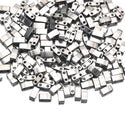 10g Miyuki Half Tila Seed Beads 5x2.3mm, Opaque Nickel-plated (HTL-190)