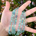 Natural Multi-color Fluorite Gemstone Oval Tumbled Pebble Beads, Irregular, 6mm to 8mm, Hole ID 1mm, 15 Inch/1 Strand, GZ11-42