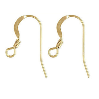 20pcs 925 Sterling Silver Flat Fish Earring Hooks, Real 18K Yellow Gold Plated, 18mm, Wire Gauge Selections: 0.5mm/0.6mm/0.7mm/0.8mm/0.9mm