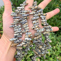 Natural Dalmatian Jasper Gemstone Stick Point Beads, Irregular, 7mm-23mm Long, Hole ID 1mm 1 Strand/15 Inch, GZ5-20