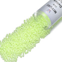 7.5g Miyuki Delica 11/0 Seed Beads, Translucent Luminous Dyed Yellow DB2031