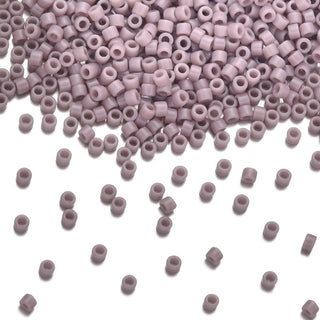 7.5g Miyuki Delica 11/0 Seed Beads, Opaque Mauve DB728