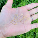 10pcs 925 Sterling Silver Kidney Earring Hooks, Real 18K Yellow Gold Plated, 0.7mm/21 Gauge, Length Selections: 18mm/25mm/36mm