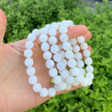 1 Strand Stretch Natural Blue Flash Moonstone Beaded Gemstone Bracelet, 10mm Bead, Length Selections: 7 inch/7.5 inch/8 inch/8.5 inch