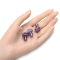 4pcs Natural Purple Amethyst Hand Carved Mushroom Gemstone, 20mm Loose Cut Stones, G3P-B2
