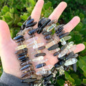 Natural Multi-Color Smoky Quartz Gemstone Stick Point Beads, Irregular, 7mm-23mm Long, Hole ID 1mm 1 Strand/15 Inch, GZ5-22