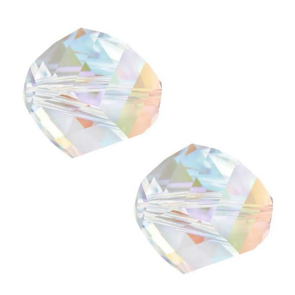24pcs Adabele Austrian Faceted Helix Spiral Irregular Crystal Beads #5020, Clear AB, 6mm, Hole ID 1mm, SSH-602