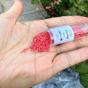 30g Miyuki Delica 11/0 Seed Beads, Matte Rainbow Red Orange DB856