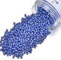 25g Miyuki Rocaille 15/0 Round Seed Beads Opaque Luster Cyan Blue RR-432