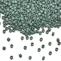 30g Miyuki Delica 11/0 Seed Beads, Matte Glazed Rainbow Basil Green DB2312