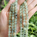 Natural Green Prehnite Gemstone Round Beads, 15 Inch/1 Strand, Size Selections: 8mm/10mm