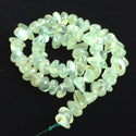 Natural Green Prehnite Crystal Gemstone Flat Coin Chip Beads, Irregular, 7mm-10mm, Hole ID 1mm, 15 Inch/1 Strand, GZ7-7