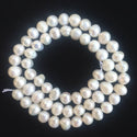 Adabele Natural Grade A Potato Round Pearl Beads, White Cultured Freshwater Pearls, 6-7mm, 1 Strand/14 Inch, FP2-67
