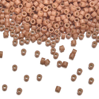 7.5g Miyuki Delica 11/0 Seed Beads, Duracoat Opaque Light Maple DB2107