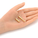 1 Set Real 1/20 14K Gold Filled 3 Rows Multiple Strand Slide Lock Tube Clasp, 3 Closed Jump Ring, 20mm, JK3-E3