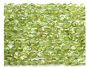 Natural Green Peridot Gemstone Oval Tumbled Pebble Beads, Irregular, 4mm to 7mm, Hole ID 1mm, 15 Inch/1 Strand, GZ11-50