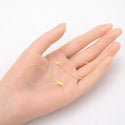 10pcs Tarnish Resistant Teardrop Beading Hoops, 18K Yellow Gold Plated Brass, 50x24mm, 0.7mm/21 Gauge, BF130-1
