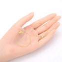 20pcs Raw Brass Large Round Circle Beading Hoops, 0.7mm/21 Gauge, 40mm, Unplated/Uncoated, CX130-6
