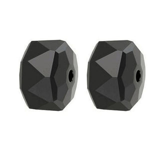 25pcs Adabele Austrian Faceted Donut Rondelle Crystal Beads #5045, Jet Black, 8mm x 5mm, Hole ID 1.2mm, SSO-823