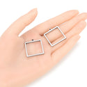 10pcs 304 Stainless Steel Square Open Back Bezel Settings (25mm/30mm)
