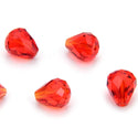24pcs Adabele Austrian Faceted Teardrop Crystal Beads #5500, Light Siam Red, 12mm x 10mm, Hole ID 1.2mm, SST-1206