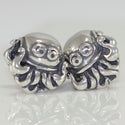 1pc Cute Real Solid Sterling Silver Octopus Charm Bead, Compatible with Pandora All Other Charm Bracelets, EC162