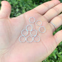 20pcs 925 Sterling Silver Open Jump Rings, 0.9mm/19 Gauge, Size Selections: 4mm/6mm/8mm/10mm/12mm
