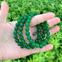1 Strand Stretch Natural Green Jade Beaded Gemstone Bracelet, 8mm Bead, Length Selections: 7 inch/7.5 inch/8 inch/8.5 inch