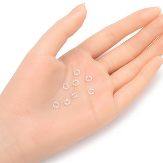 20pcs 925 Sterling Silver Split Jump Rings, 0.7mm/21 Gauge, Size Selections: 5mm/6mm/7mm/8mm/10mm/12mm