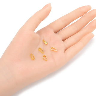 10pcs 925 Sterling Silver Snap On Bails, Real 18K Yellow Gold Plated, Size Selections: 8x2.7mm, 9x3.3mm, 13x4.2mm